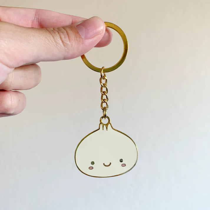 Dumpling hard enamel keychain